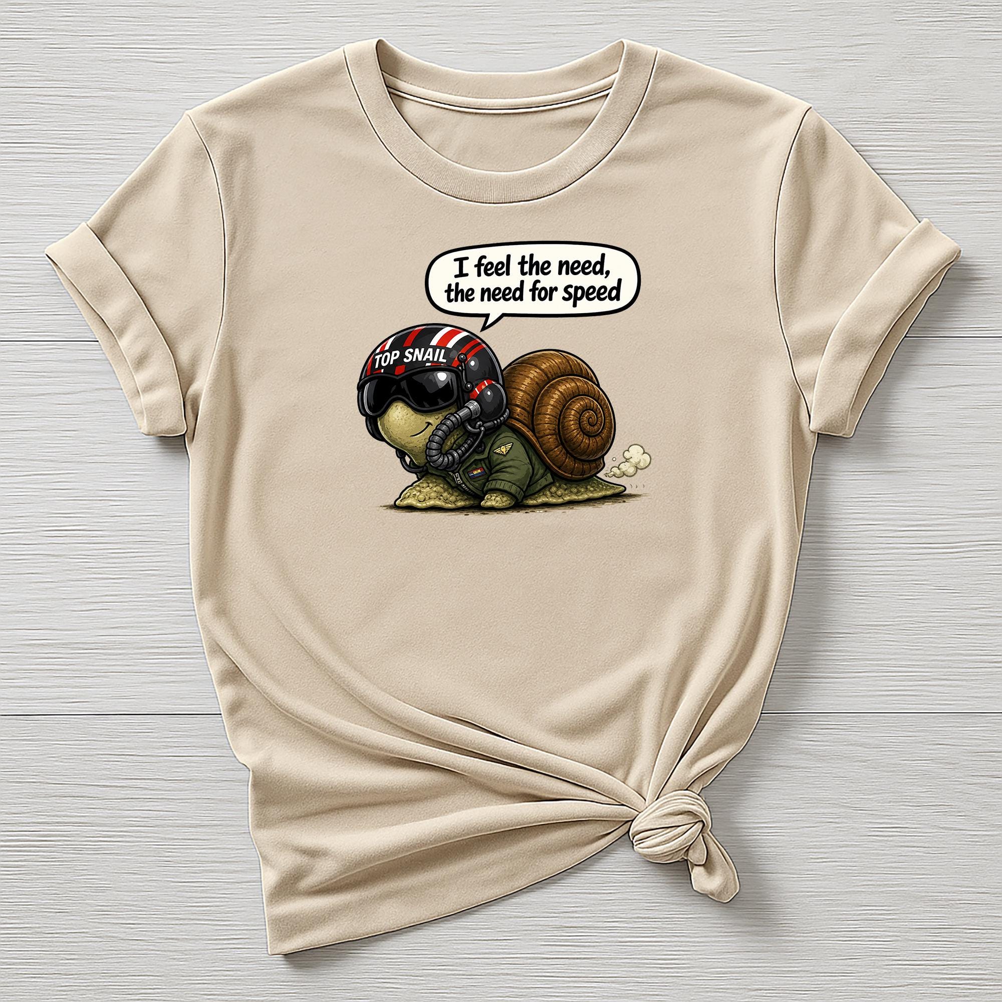 Need for Speed T-Shirt : Snail Movie Parody Design - Gildan Softstyle
