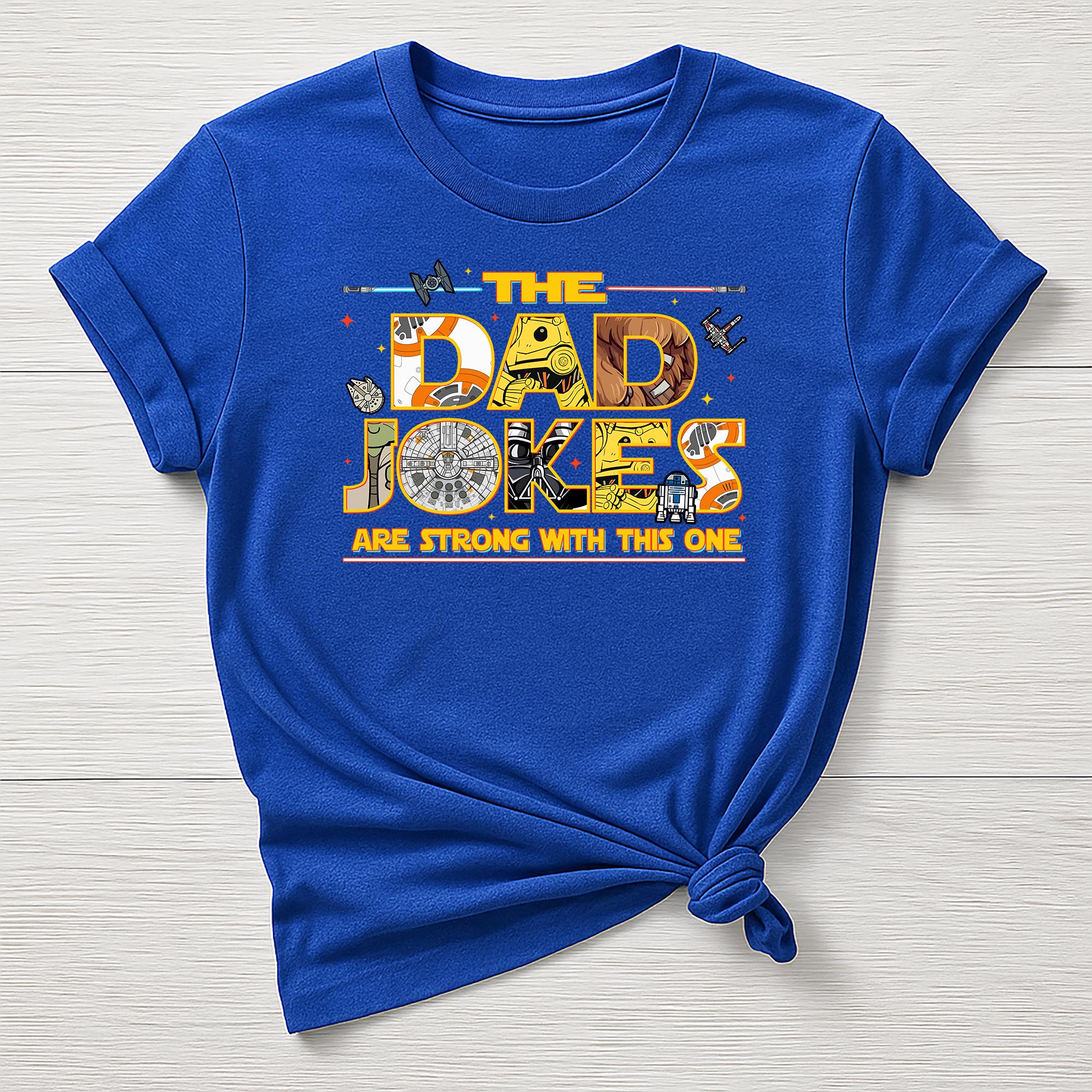 Fathers Day T-Shirt : Dad Jokes are Strong Design, Gildan Softstyle