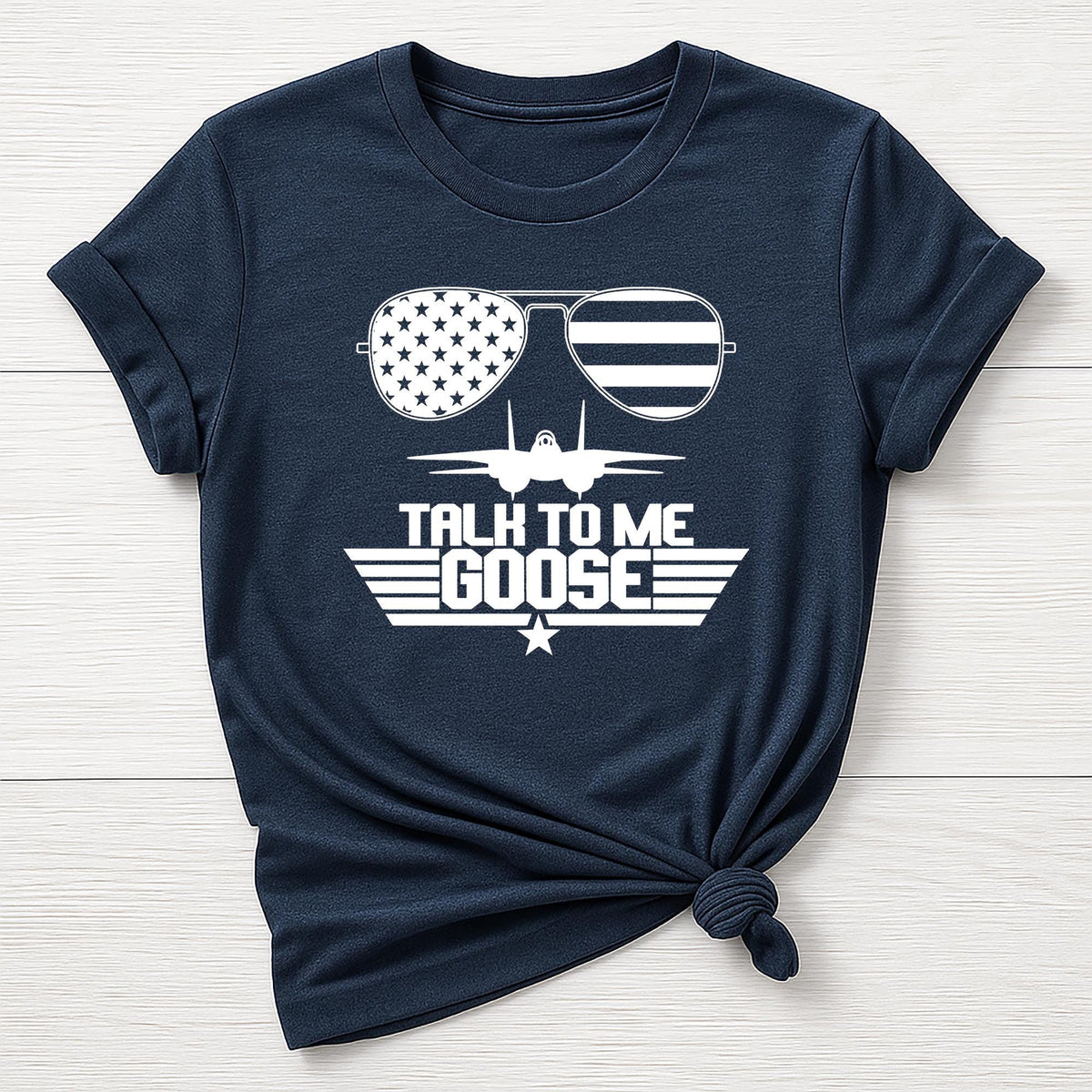 Talk to me Goose T-Shirt : TG 40th Anniversary White Sunglasses Design