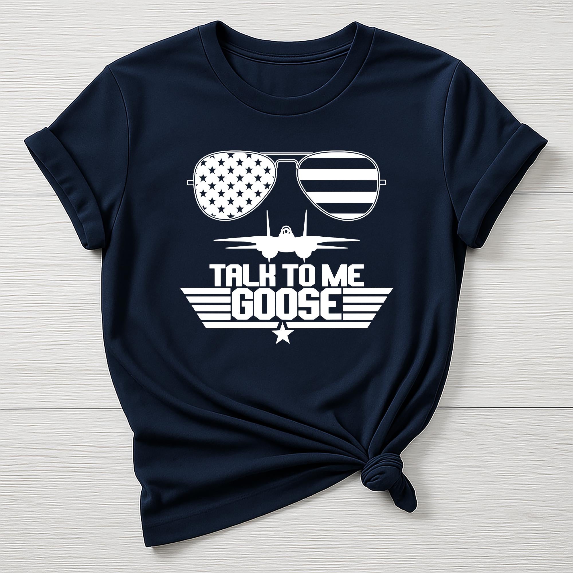 Talk to me Goose T-Shirt : TG 40th Anniversary White Sunglasses Design