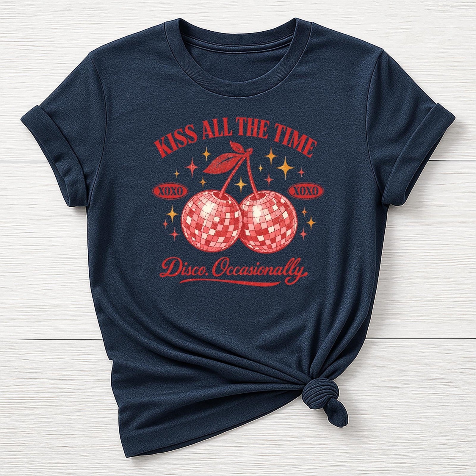 Music T-Shirt : Kiss All The Time Disco Occasionally Design, Gildan Softstyle