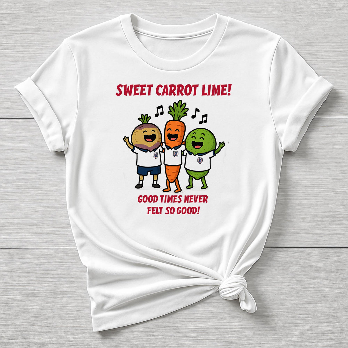 England Football T-Shirt : Sweet Carrot Lime Design, Gildan Softstyle