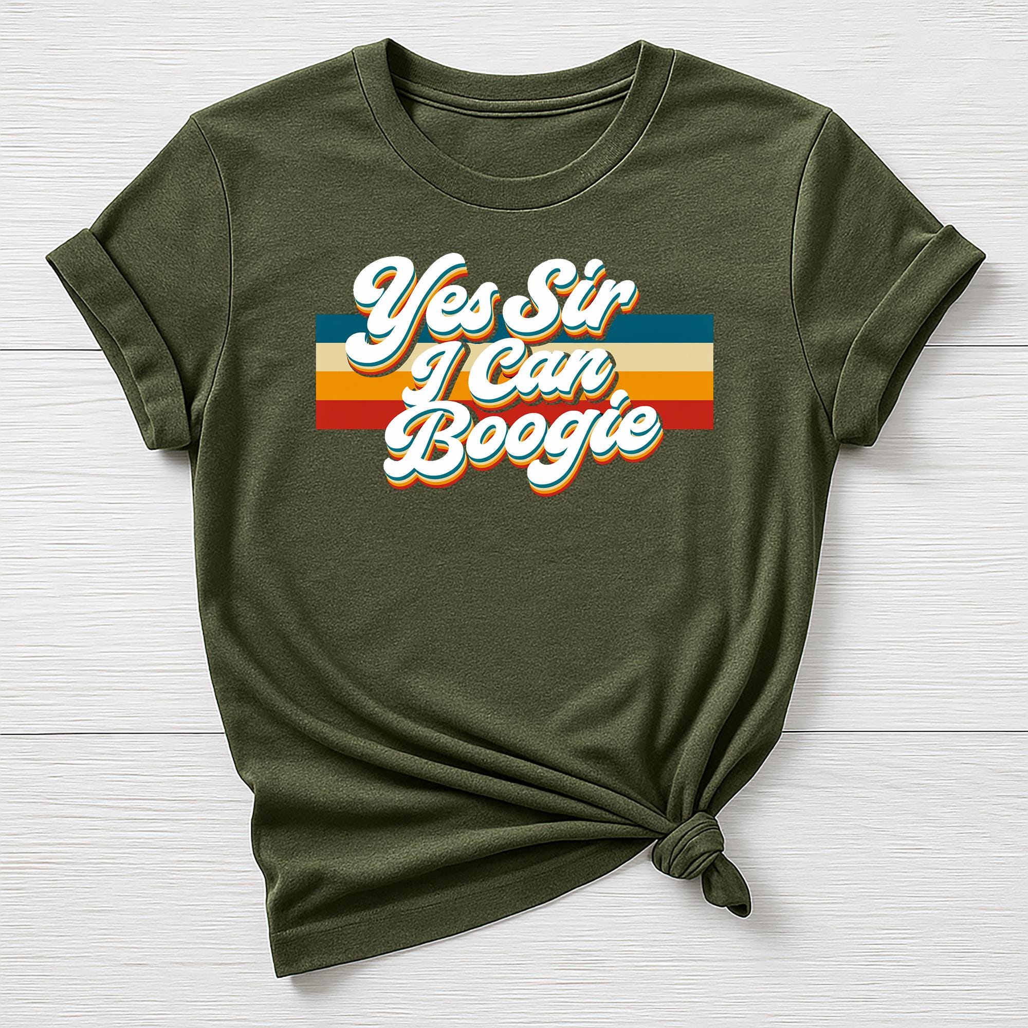 Music T-Shirt : Yes Sir I can Boogie Design, Gildan Softstyle