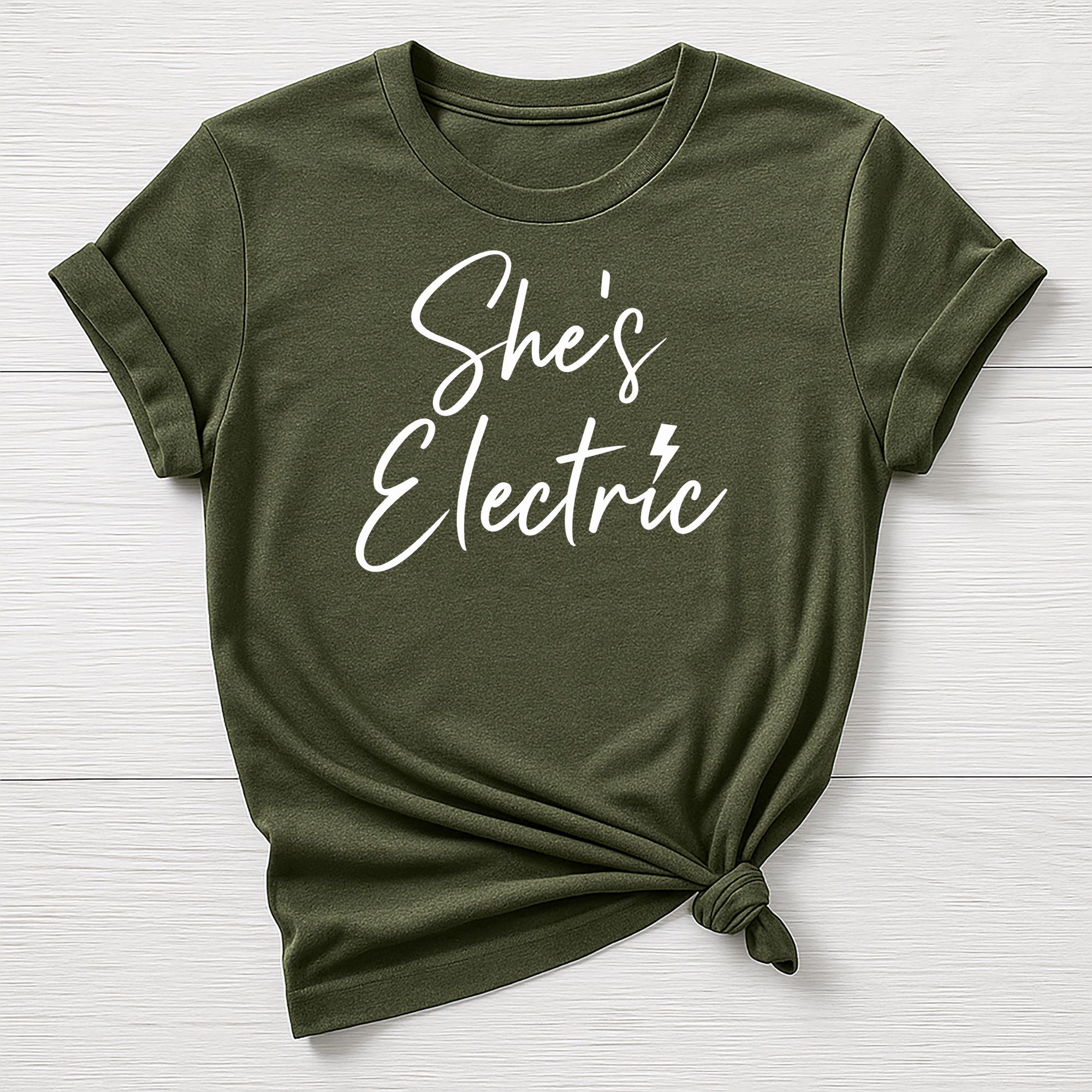 Music T-Shirt : Britpop Shes Electric Design, Gildan Softstyle