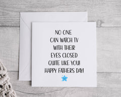 Fathers Day Card - Eyes Closed Design