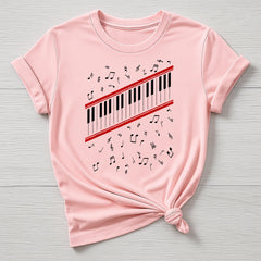 Music T-Shirt : Beat It Piano Keys Design, Gildan Softstyle