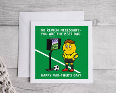 Fathers Day Card - Funny VAR Football Design with Fast Free UK Post