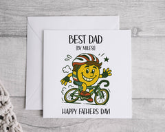 Fathers Day Card – Cycling Dad Humorous Greeting (Fast UK Post)