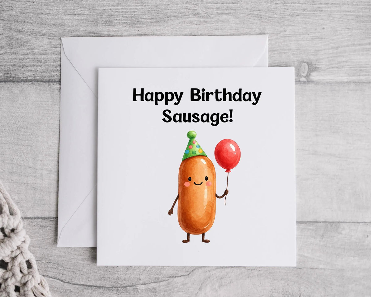 Crazy Pickle Happy Birthday Sausage Card