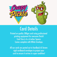Crazy Pickle Happy Birthday Sausage Card