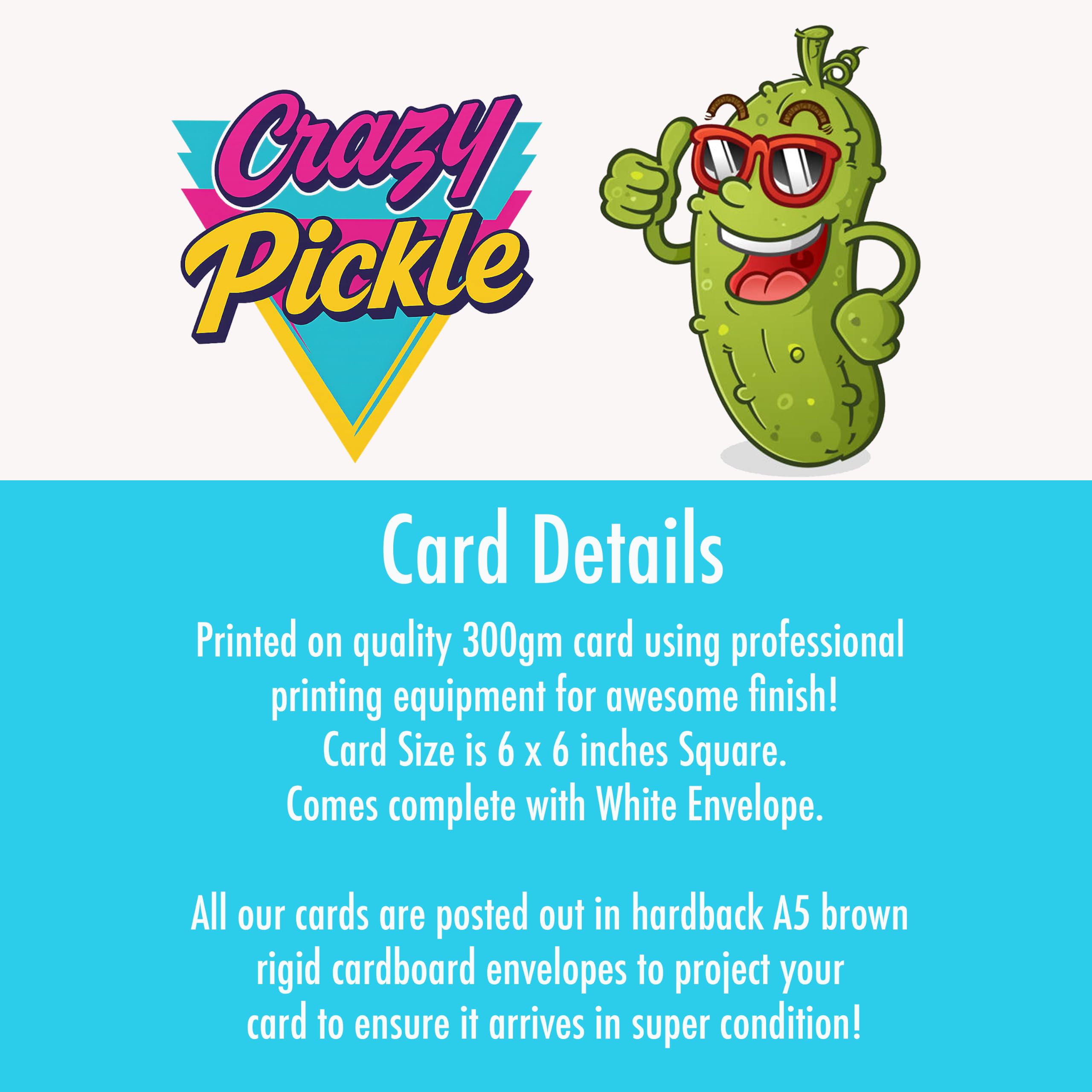 Crazy Pickle 40th Birthday Card: Seagull Design