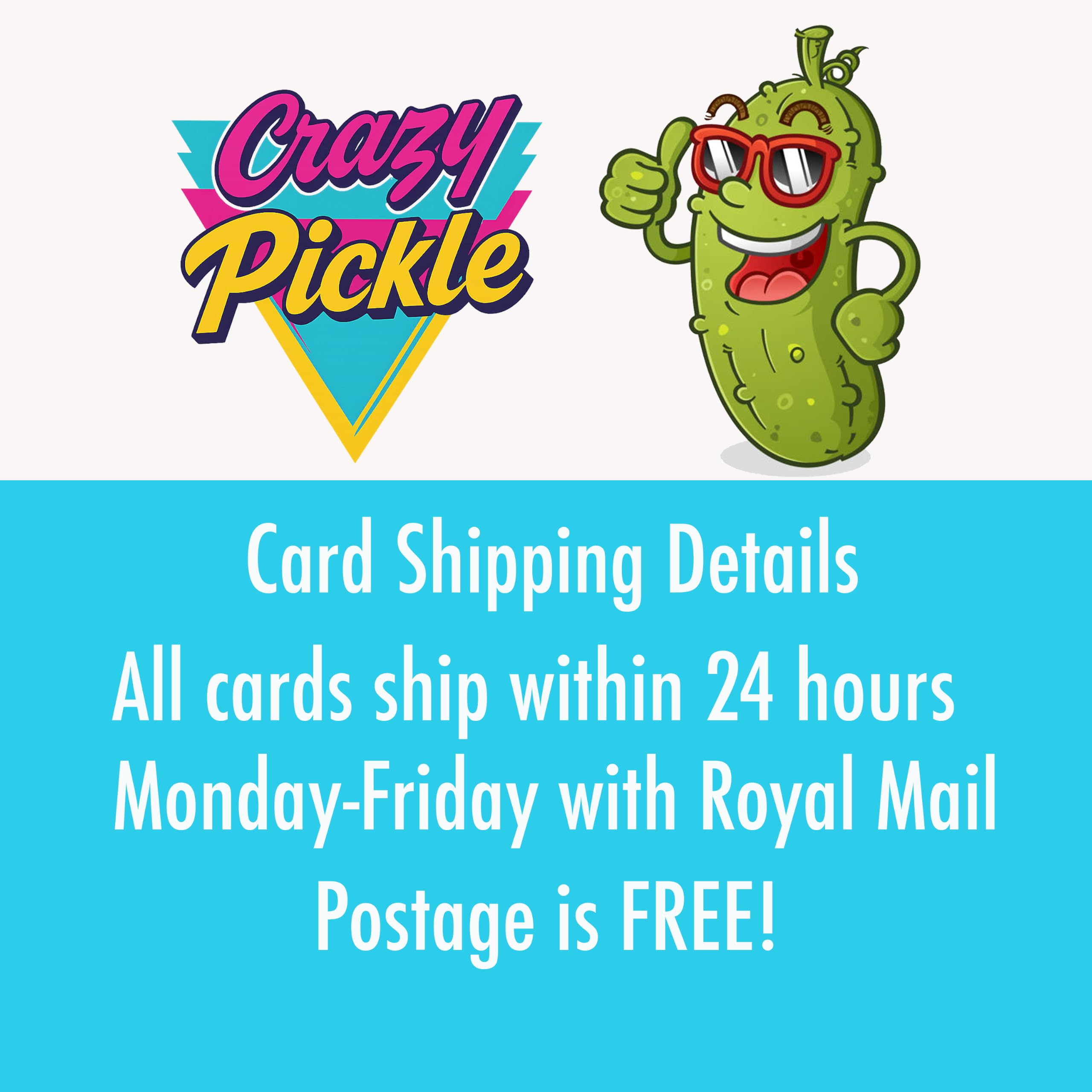 Crazy Pickle 50th Birthday Card: Seagull Design