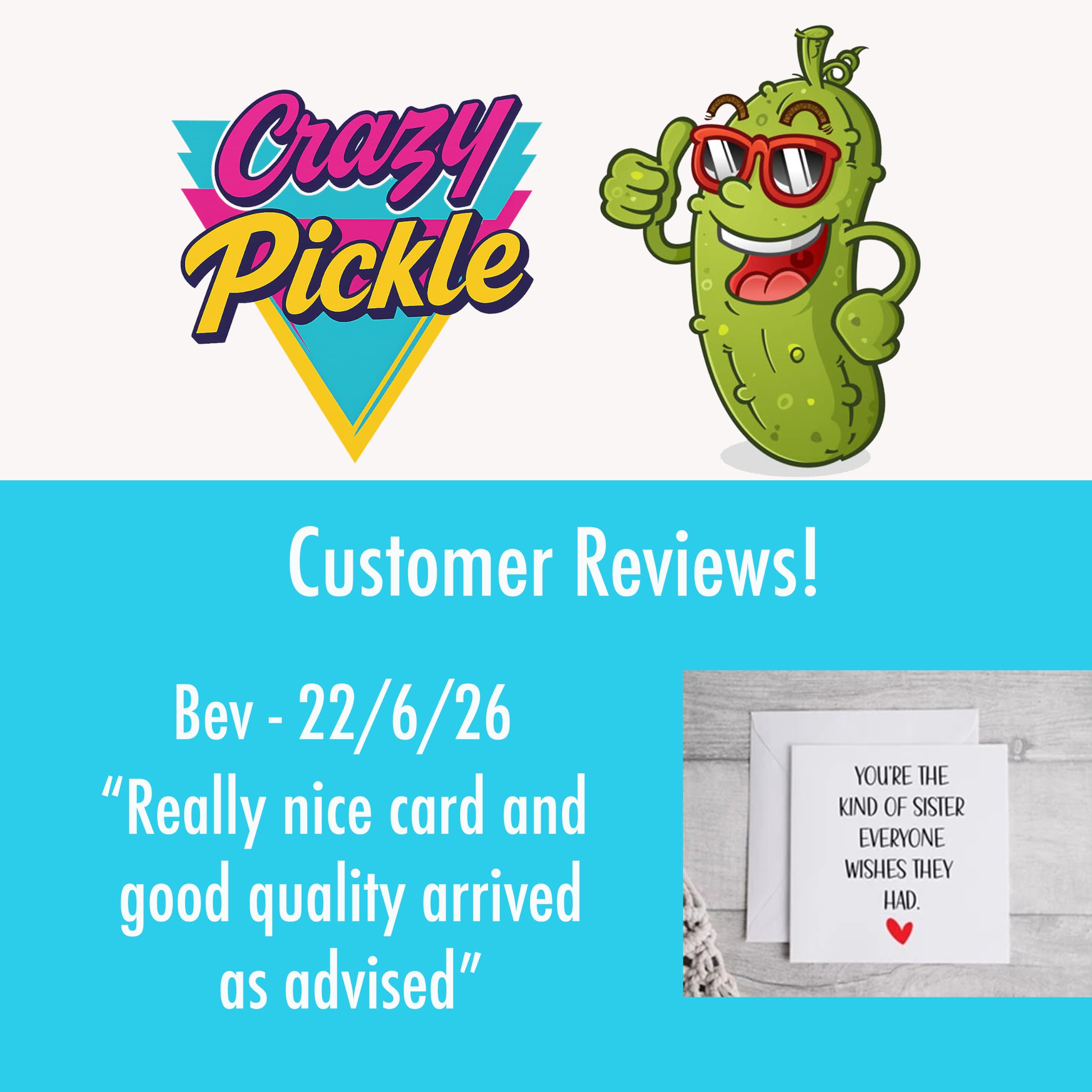 Crazy Pickle 60th Birthday Card: Seagull Design
