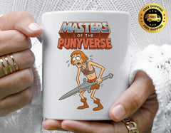 80s Movie Parody Mug - Masters of the Punyverse Design - Funny Graphic Coffee Cup with Tracked UK Postage
