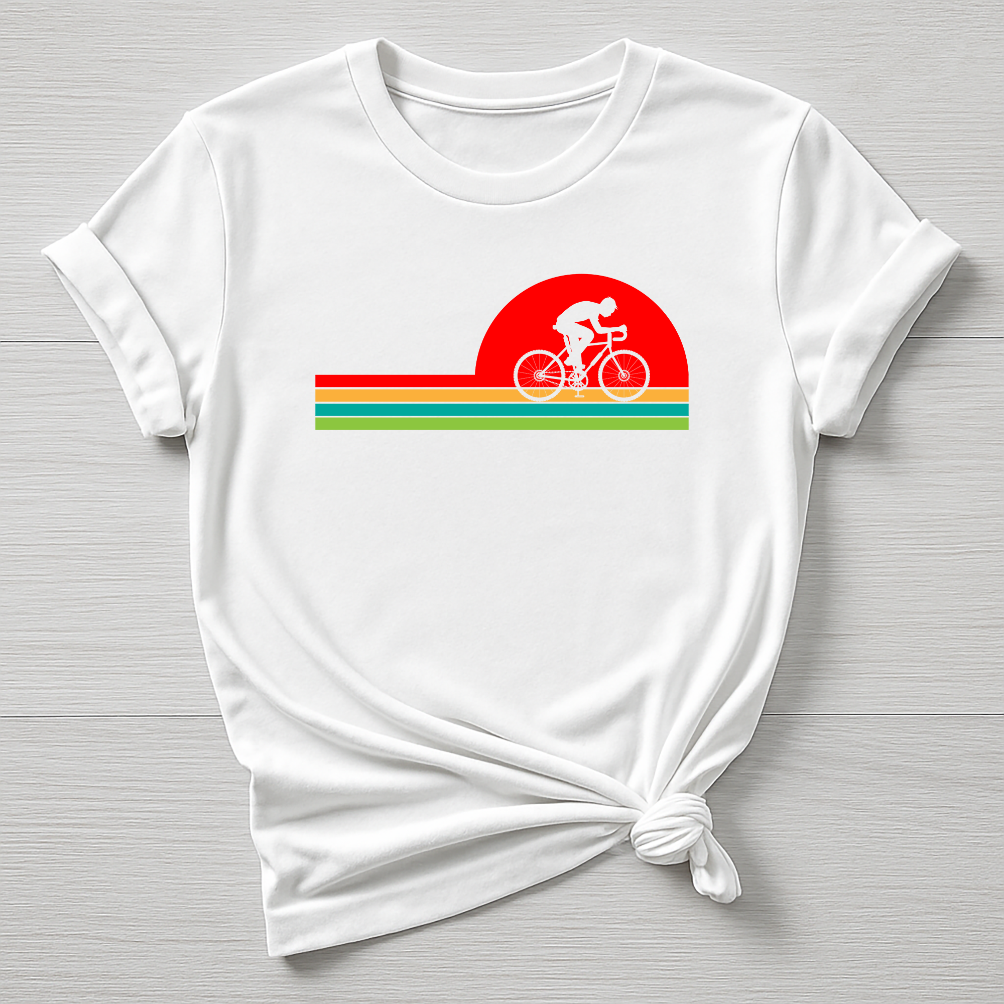 Cycling T-Shirt : Retro Vintage Design, Gildan Softstyle
