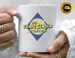 Cult TV Parody Mug - Comic Center of Pasadena Design, Funny Graphic Coffee Cup with Free Tracked UK Postage