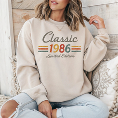 40th Birthday Sweatshirt: Classic 1986 Design Gildan Unisex Top - Fast Tracked UK Shipping