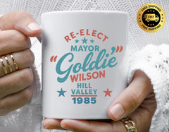 80s Movie Parody Mug - Mayor Goldie Design, Funny Graphic Coffee Cup with Free Tracked UK Postage