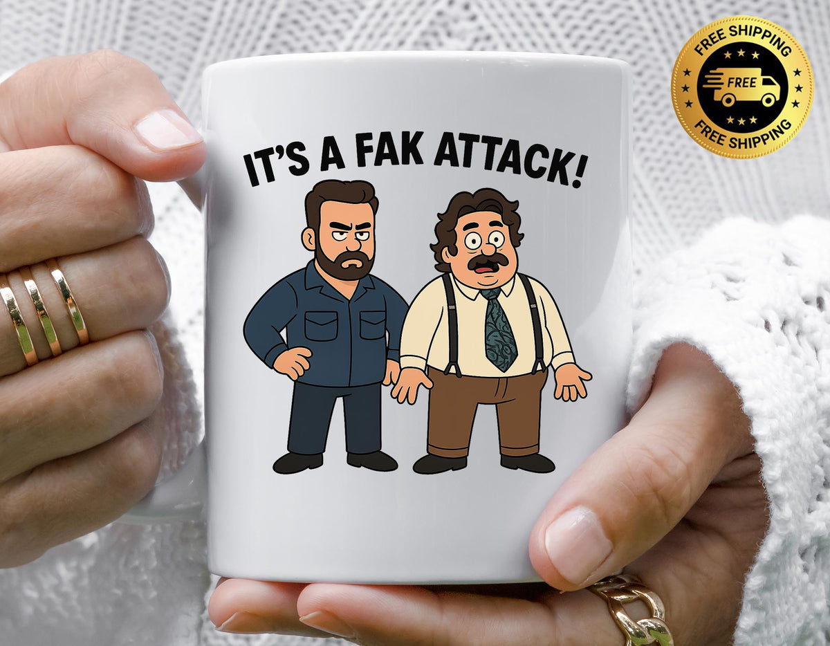 TV Show Parody Mug - Its a Fak Attack Design - Funny Graphic Coffee Cup with Tracked UK Postage