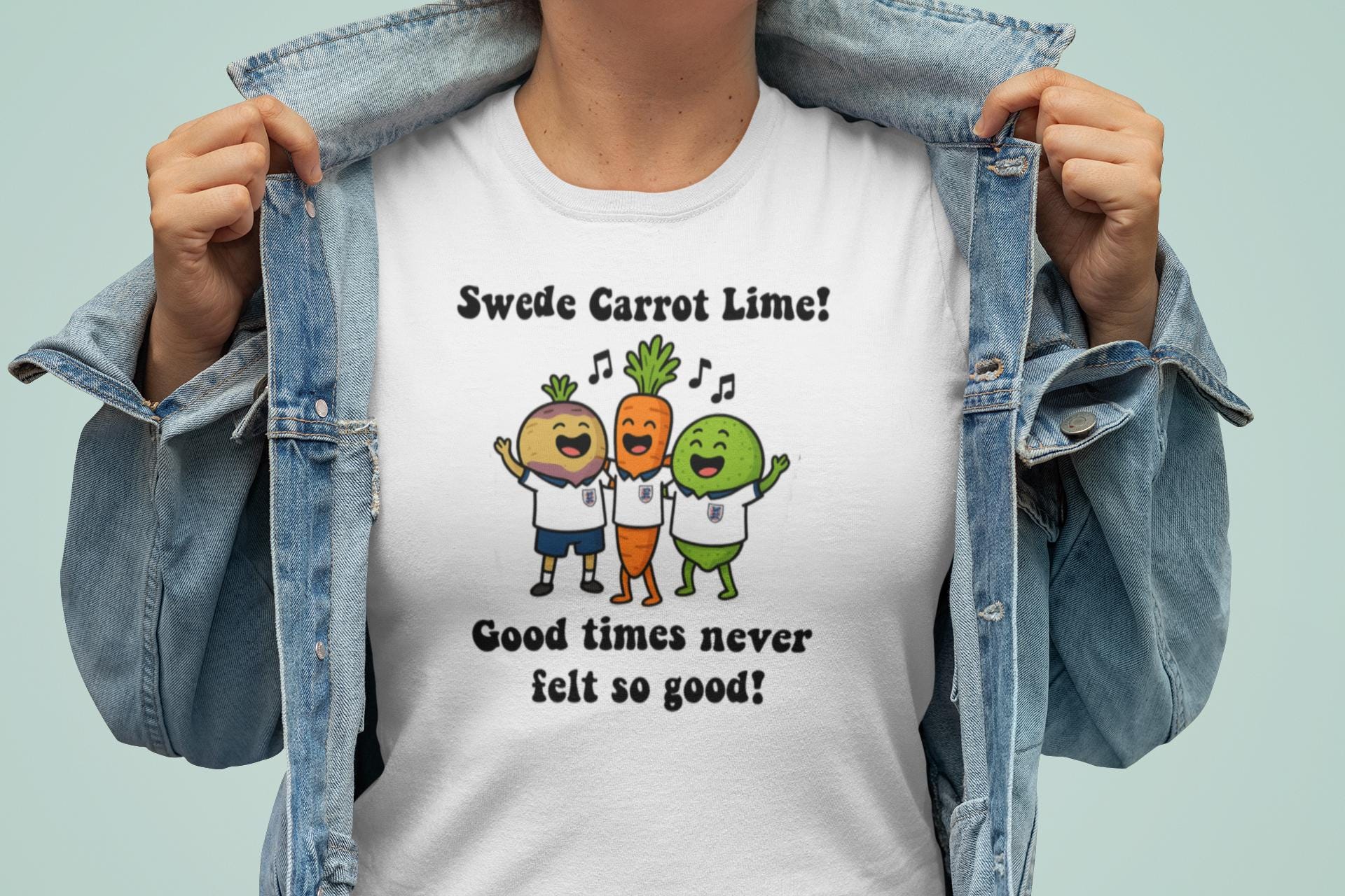Personalised Football T-Shirt, Swede Carrot Lime - Sweet Caroline - Funny Custom Tee - Fast UK Post!