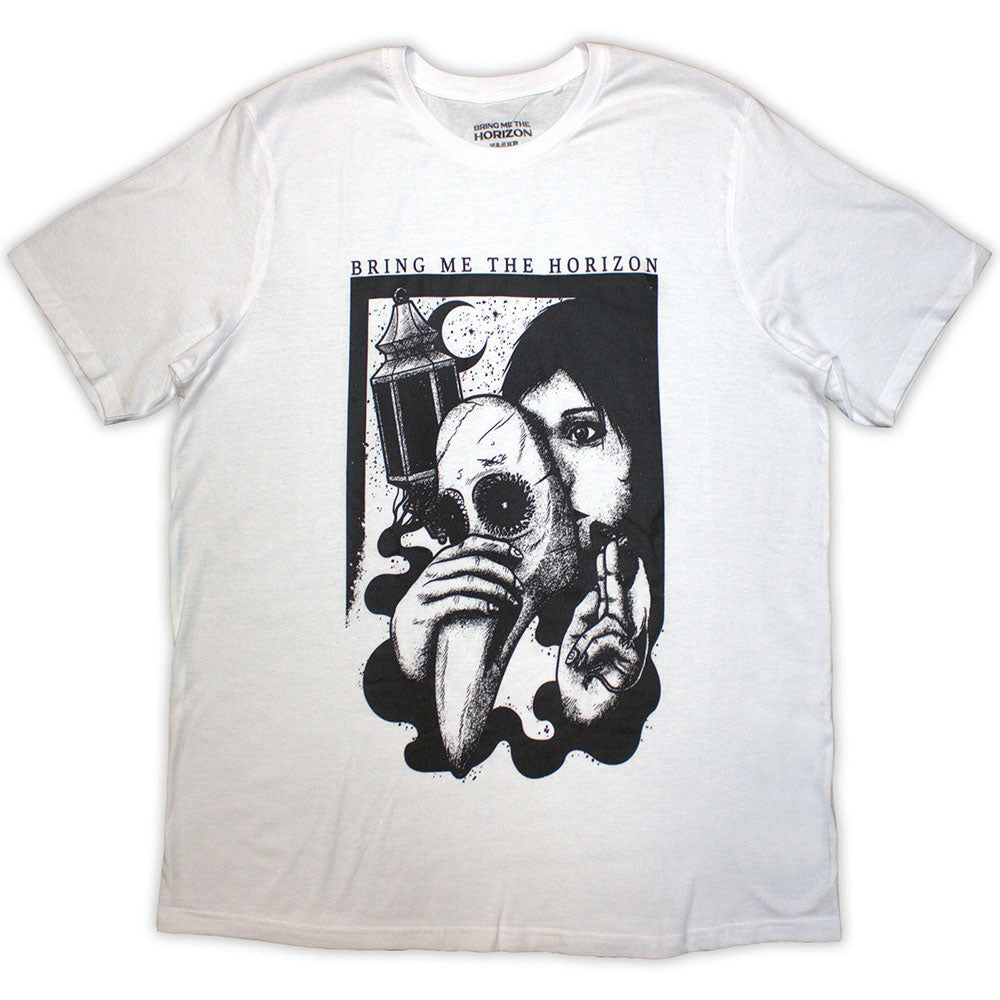 BRING ME THE HORIZON LADIES T-SHIRT: PLAGUE (WHITE)LICENSED PRODUCT