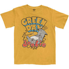 GREEN DAY UNISEX T-SHIRT: DOOKIE LONGVIEW (ORANGE) Licensed Product