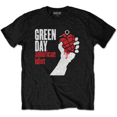 GREEN DAY UNISEX T-SHIRT: AMERICAN IDIOT (BLACK) Licensed Product