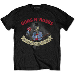 GUNS N' ROSES UNISEX T-SHIRT: SKELETON VINTAGE (BLACK) Licensed Product