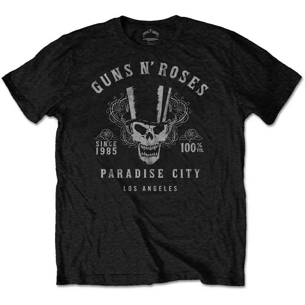 GUNS N' ROSES UNISEX T-SHIRT: 100% VOLUME (BLACK) LICENSED PRODUCT