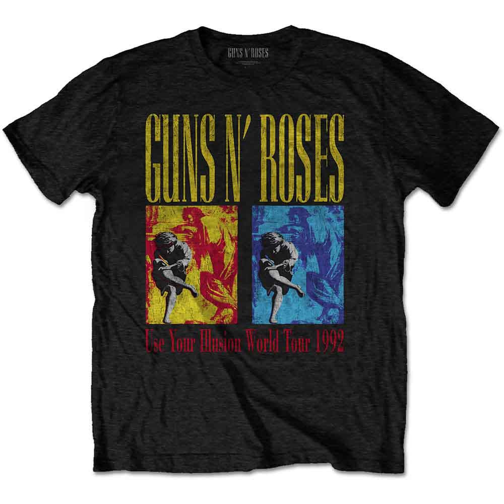 Guns N' Roses Official Licensed Unisex T-Shirt:  USE YOUR ILLUSION WORLD TOUR - SIZE SMALL