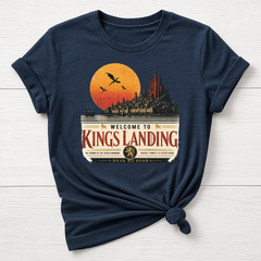 Welcome to Kings Landing T-Shirt - Sunset Design - Gildan Softstyle