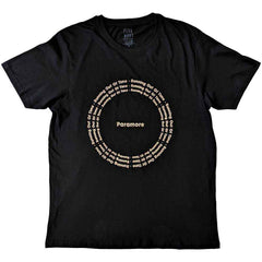 PARAMORE UNISEX T-SHIRT: ROOT CIRCLE (BLACK) LICENSED PRODUCT