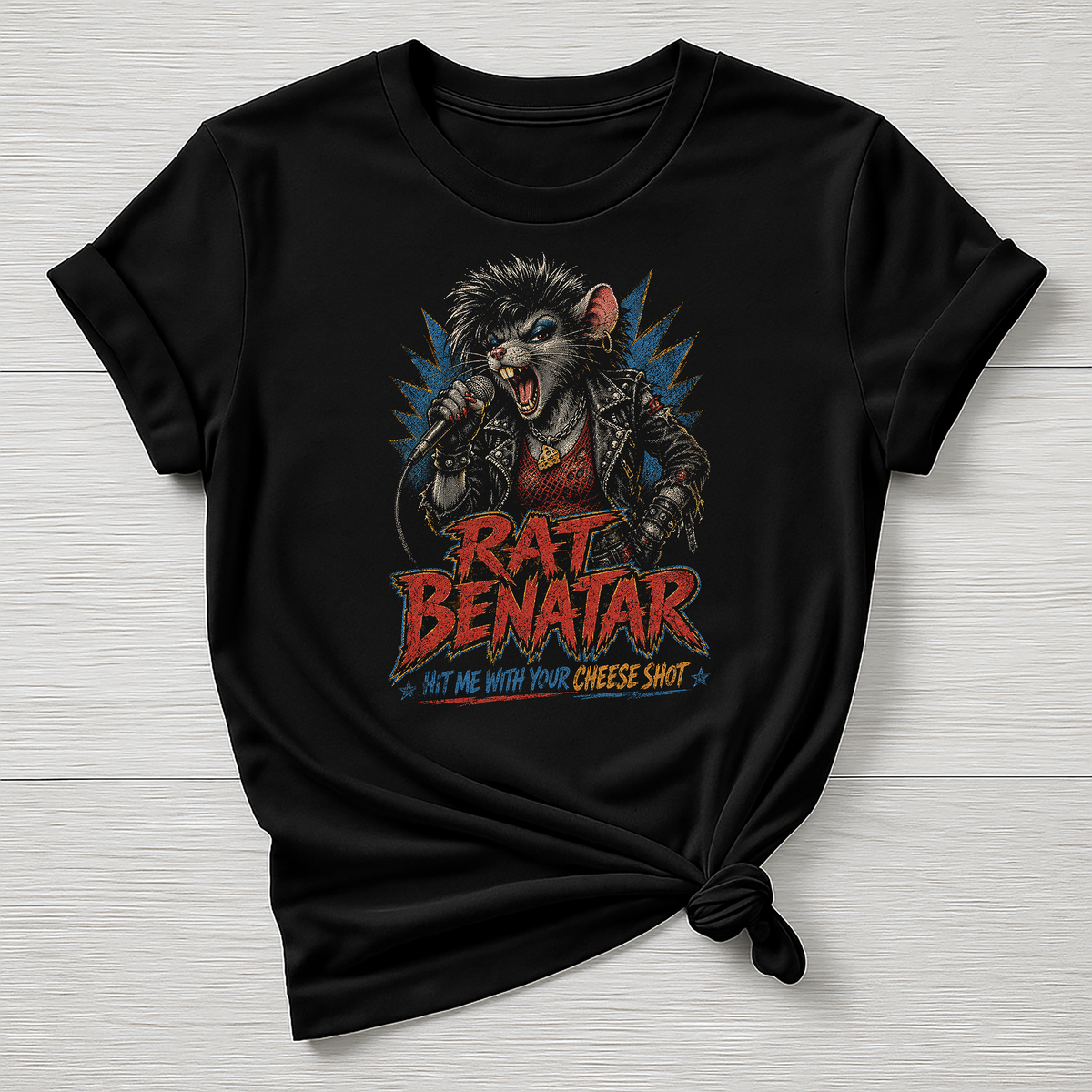 Animal Rock T-Shirt - Rat Benatar Design - Gildan Softstyle