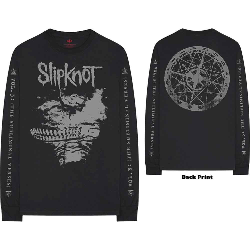 SLIPKNOT UNISEX LONG SLEEVE T-SHIRT: SUBLIMINAL VERSES (BACK & SLEEVE PRINT)LICENSED PRODUCT