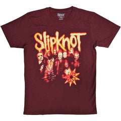 SLIPKNOT UNISEX T-SHIRT: THE END, SO FAR GROUP PHOTO TRIBAL S NONOGRAM (BACK PRINT) LICENSED PRODUCT