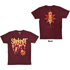 SLIPKNOT UNISEX T-SHIRT: THE END, SO FAR GROUP PHOTO TRIBAL S NONOGRAM (BACK PRINT) LICENSED PRODUCT