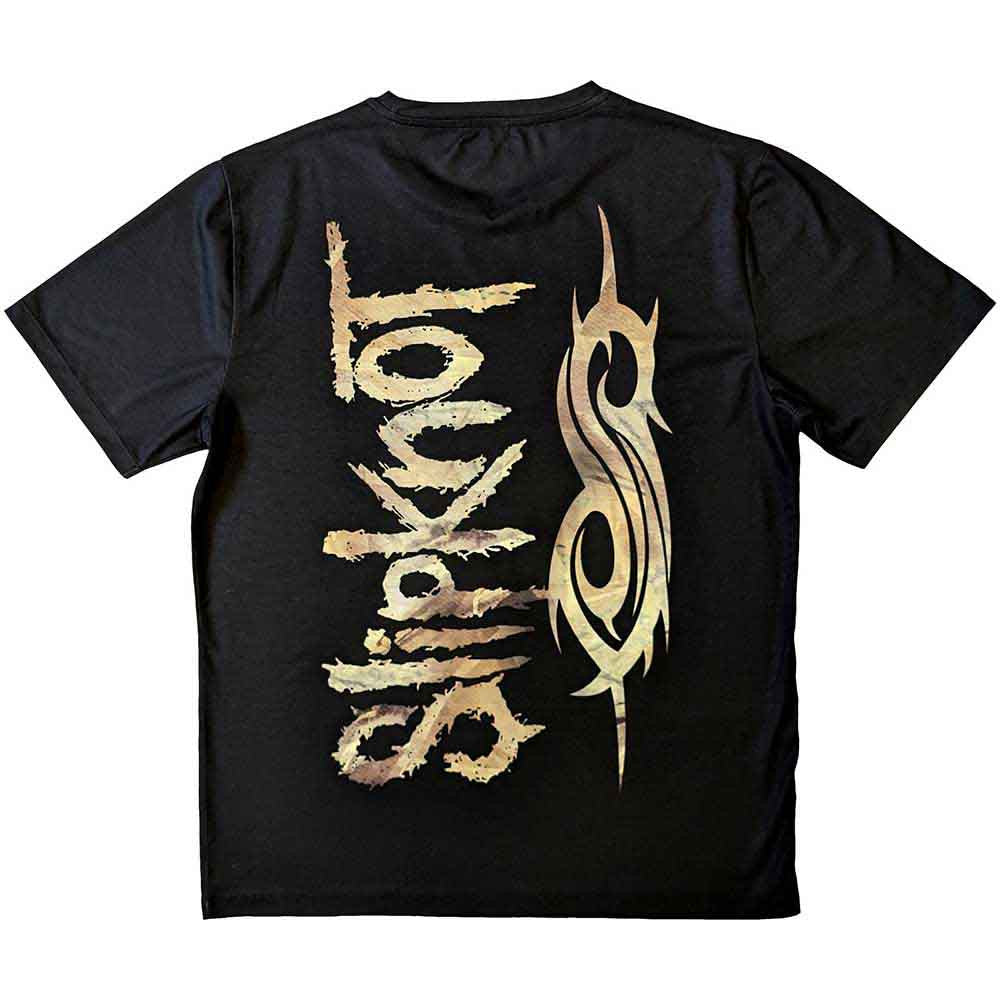 Slipknot Official Unisex Sublimation T-Shirt: Profile (Black) (Back Print) - SIZE LARGE