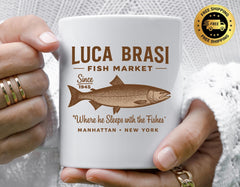 Movie Parody Mug - Gangster Fish Market Design, Funny Graphic Coffee Cup with Free Tracked UK Postage