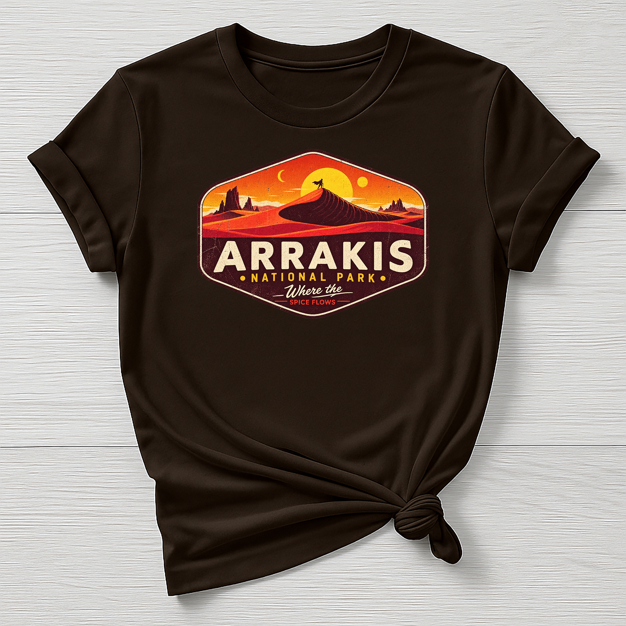 Arrakis National Park T-Shirt - Sci Fi Design - Gildan Softstyle