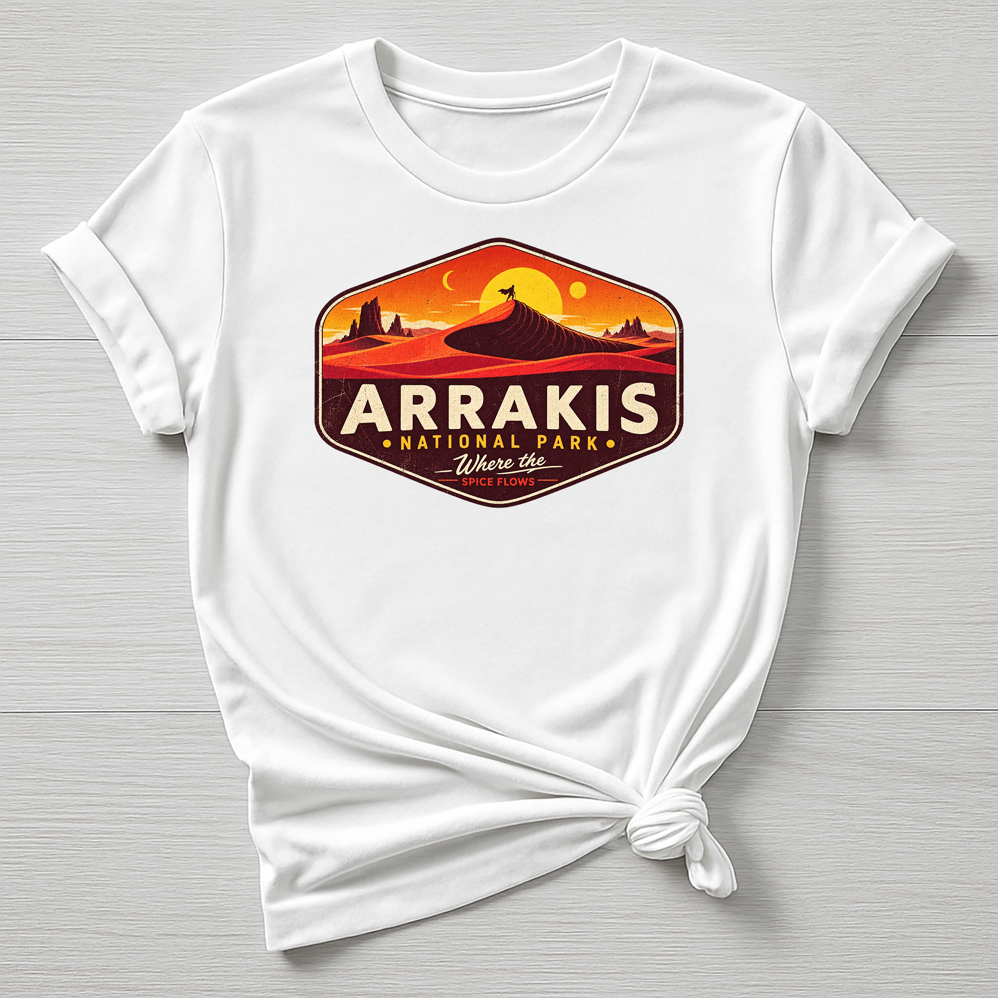 Arrakis National Park T-Shirt - Sci Fi Design - Gildan Softstyle