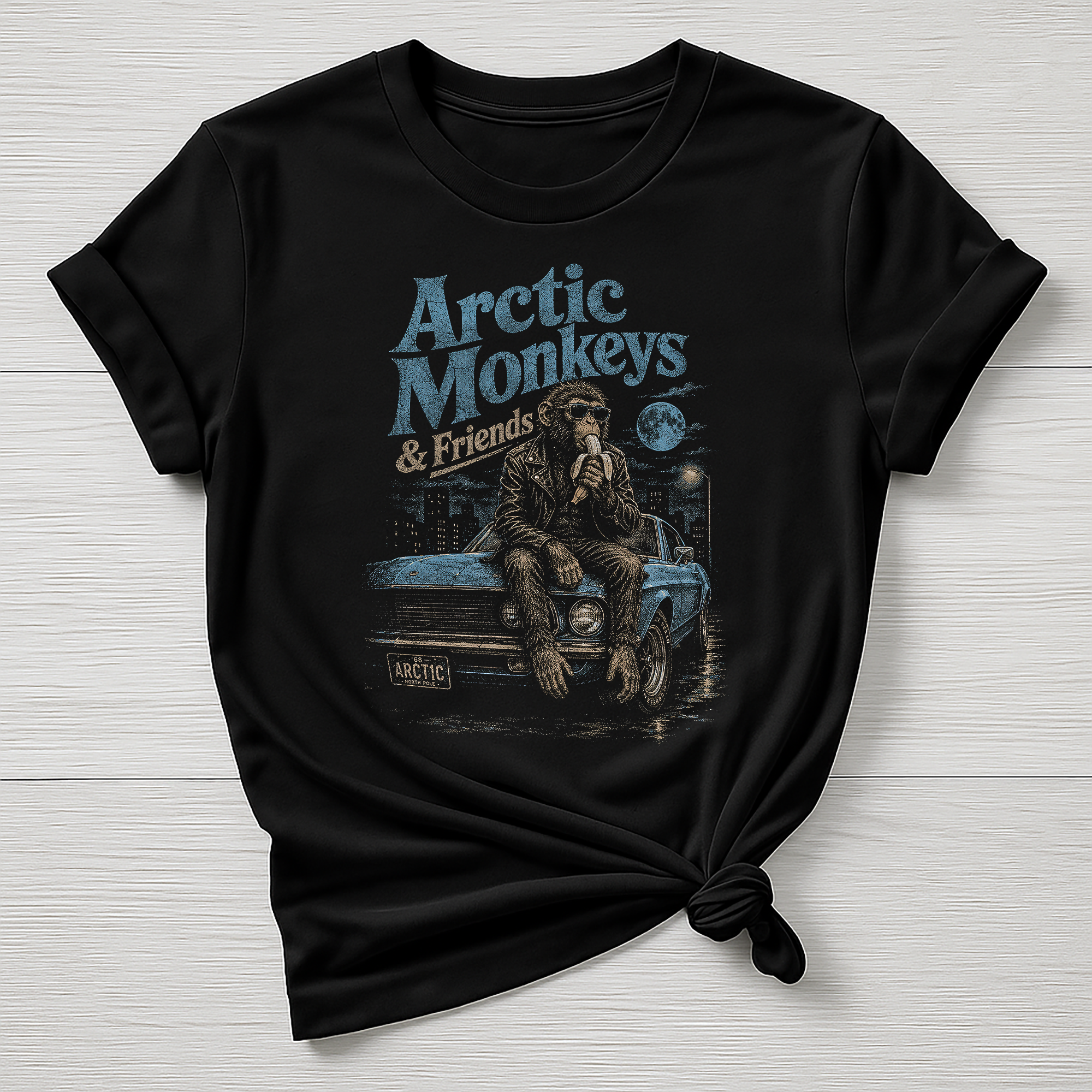 Animal Rock T-Shirt - Monkeys Music  Design , Gildan Softstyle