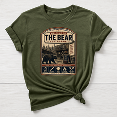 Welcome to The Bear T-Shirt - Parody Restaurant Design - Gildan Softstyle