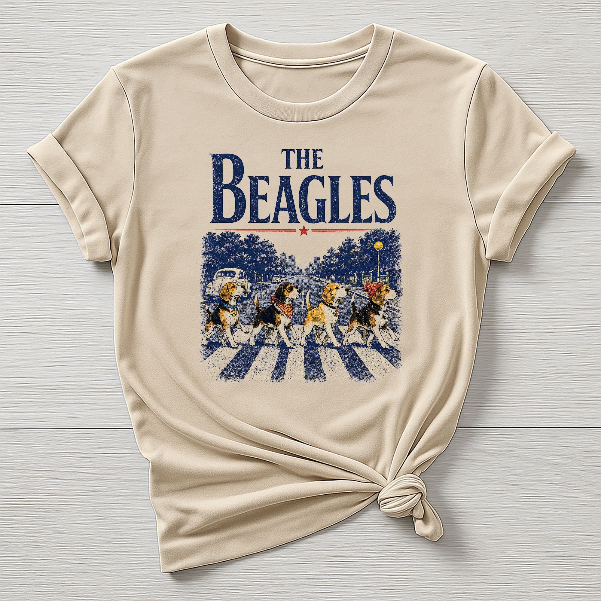 Animal Rock T-Shirt - The Beagles Design - Gildan Softstyle