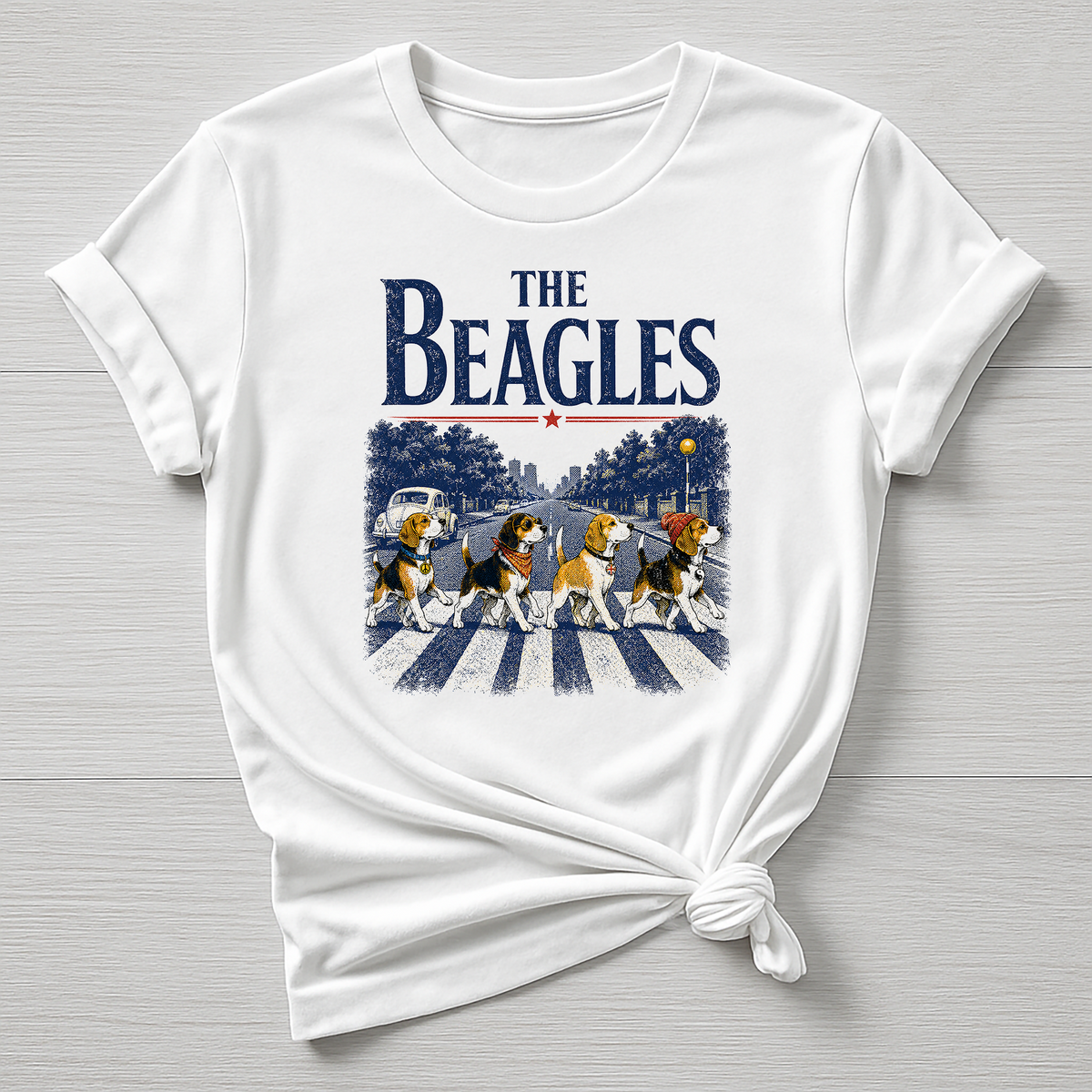 Animal Rock T-Shirt - The Beagles Design - Gildan Softstyle