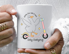 Silly Goose Mug, Sorry i was late scooter design - Fast Free Tracked UK Post!