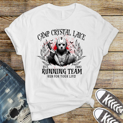 Camp Crystal Lake T-Shirt - Horror Parody Design - Fast Tracked UK Shipping