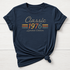 50th Birthday T-Shirt : Classic 1976 Design, Gildan Softstyle