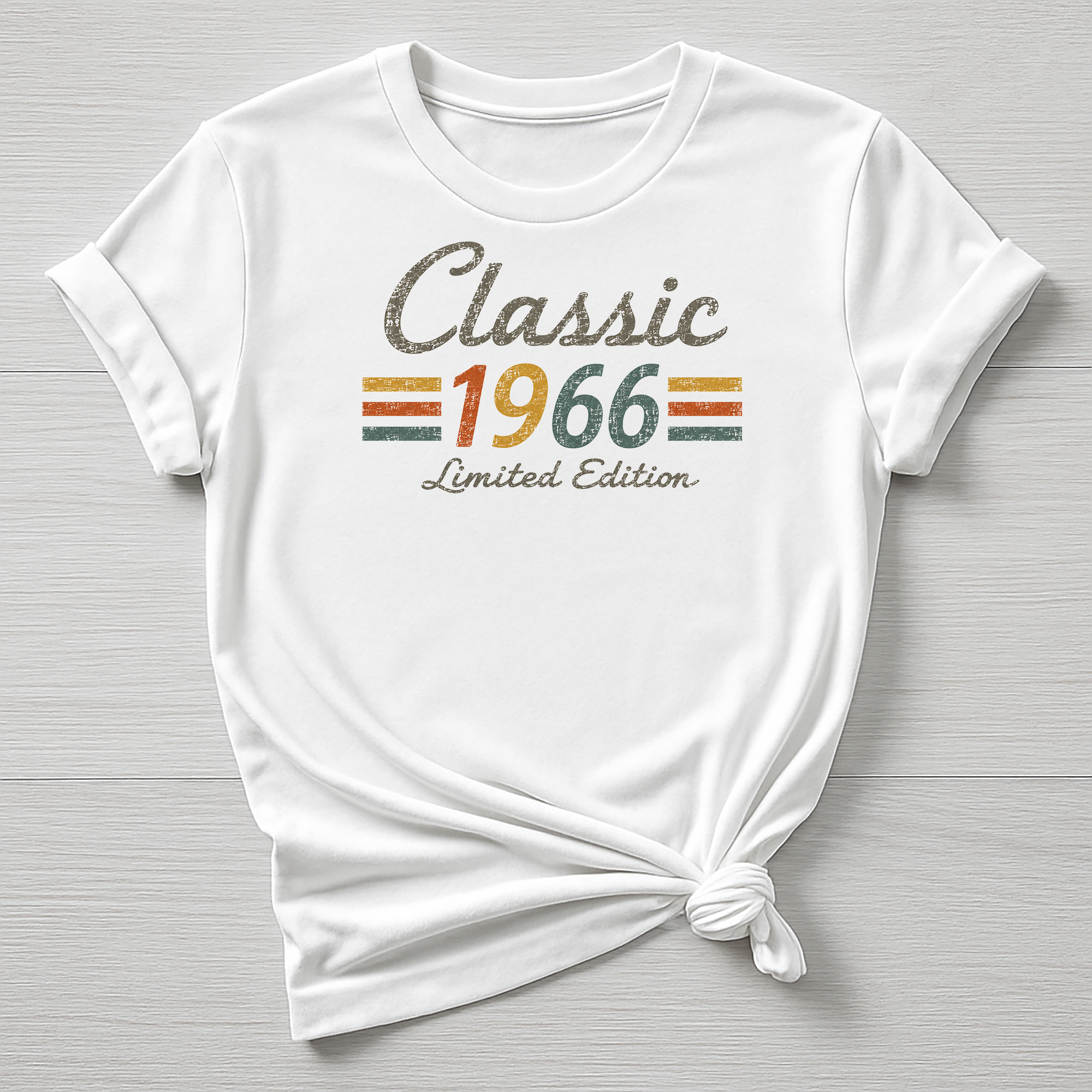 60th Birthday T-Shirt : Classic 1966 Design, Gildan Softstyle