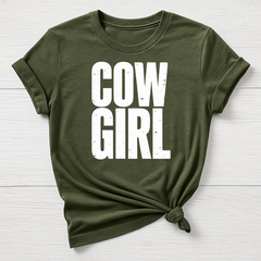 Music T-Shirt : Cow Girl Design, Gildan Softstyle