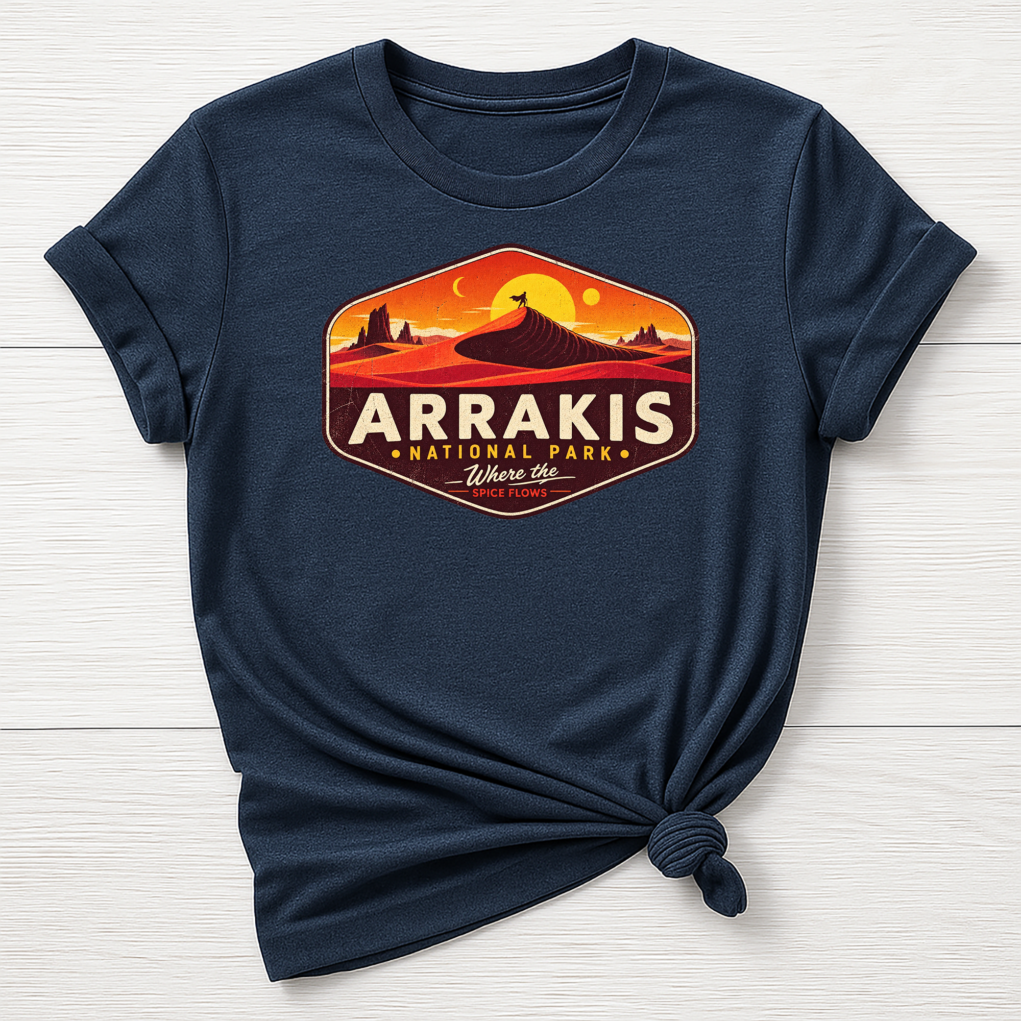 Arrakis National Park T-Shirt - Sci Fi Design - Gildan Softstyle